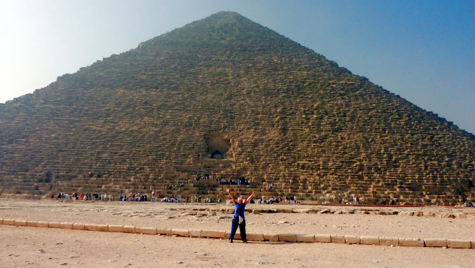 Woo-hoo! I finally made it to the legendary pyramids at Giza in Egypt!