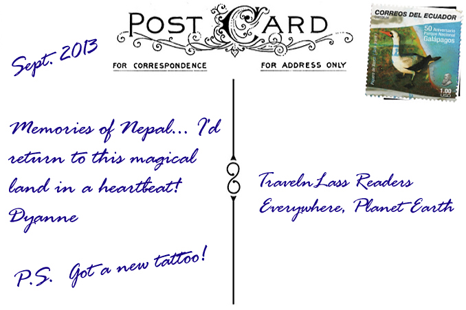 Foto Flip Friday Nepal Postcard photo Back