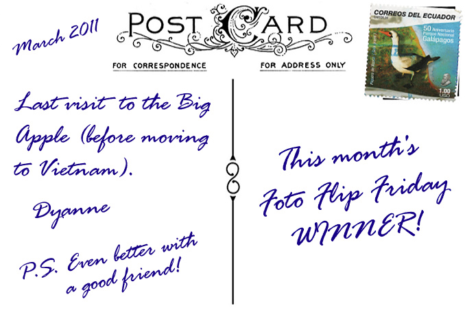 Foto Flip Friday Sample NYC Postcard photo Back