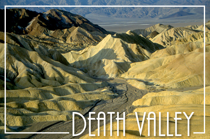 Foto Flip Friday August 2014 Theme: Yellow - Death Valley, California Postcard photo Front