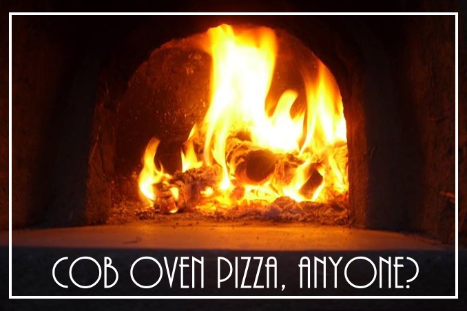 Foto Flip Friday Postcard Front August 2014 Theme: Yellow - Sue Pearson, Cob Oven Fire