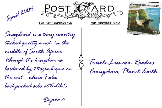 Foto Flip Friday September 2014 Theme: Children Swaziland Baby Postcard photo Back