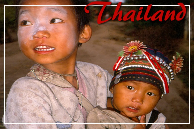 Foto Foto Flip Friday September 2014 Theme: Children of the World - Thai Hilltribe Brothers Postcard Front