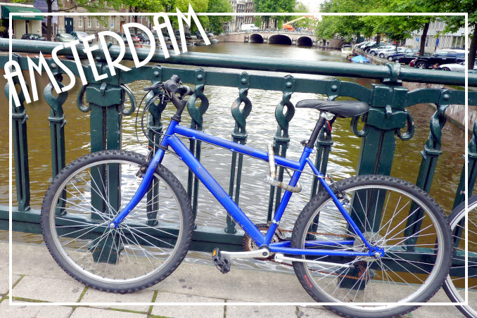 Foto Flip Friday October 2014 Theme: Blue - Amsterdam Bicycle Postcard photo Front
