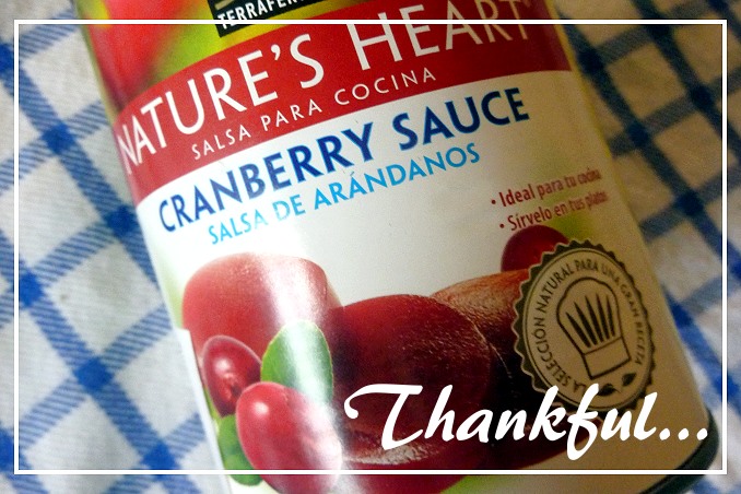 Foto Flip Friday November 2014 Theme: Travel Eats - Thankful for... Cranberry Sauce Postcard Front