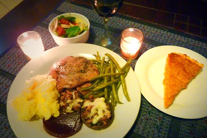 Foto Flip Friday November 2014 Theme: Travel Eats - Thanksgiving Dinner 2014 in Cuenca, Ecuador Postcard Front