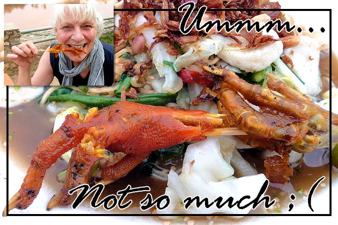 Foto Flip Friday November 2014 Theme: Travel Eats - Laos Chicken Feet Postcard photo Front