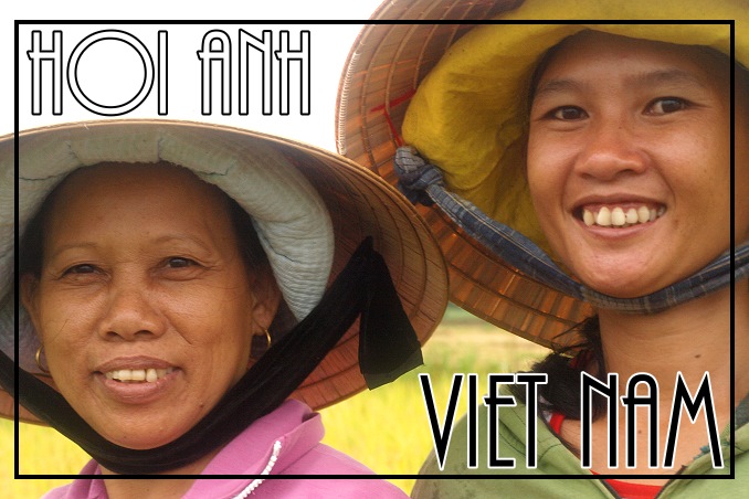 Foto Flip Friday October 2014 Theme: Faces - Smiling Lasses, Hoi Anh, Vietnam Postcard photo Front