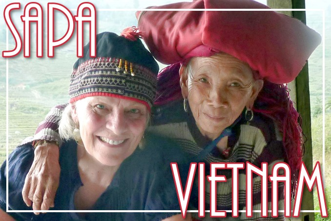 Foto Flip Friday October 2014 Theme: Faces - Two Smiling Lasses, Sapa, Vietnam Postcard photo Front