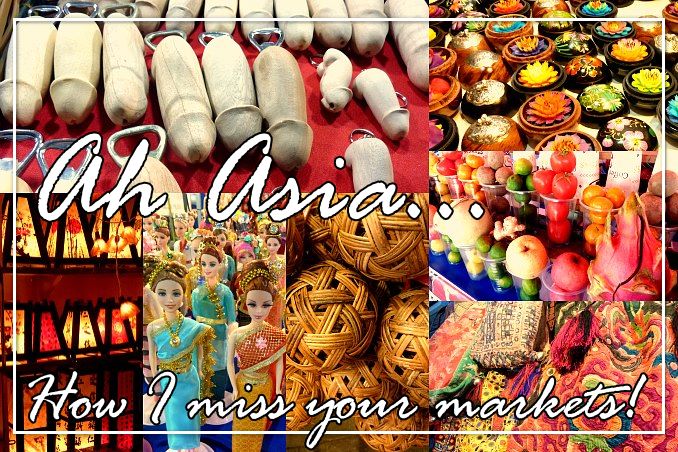 Foto Flip Friday February 2015 Theme: Markets - Asia Market Collage Postcard photo Front
