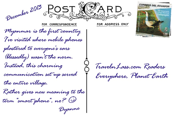 Foto Flip Friday February 2015 Theme: Markets - Myanmar 'Smart Phone' Postcard photo Back