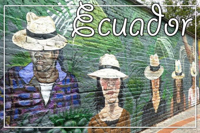 Foto Flip Friday May 2015 Theme: Cuenca Street Art Panama Hat Mural Postcard photo Front