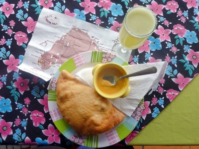 Delish empanada - cheapest item on Easter Island - glad I brought a stash of my own snacks.