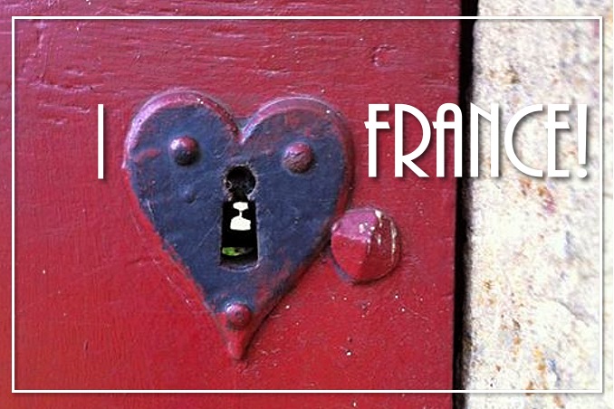 Foto Flip Friday June 2015 Theme: Red - Ronni's I Love France Postcard photo Front