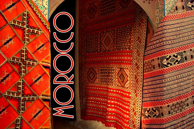 Foto Flip Friday June 2015 Theme: Red - Moroccan Rugs Postcard photo Front