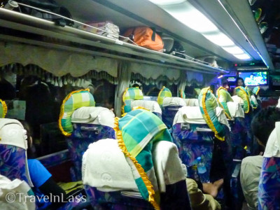 Night bus from Yangon to Kalaw