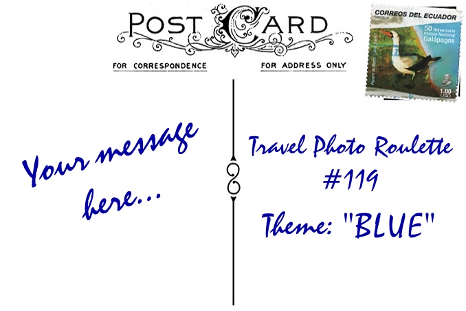 Foto Flip Friday October 2014 Theme: Blue - Costa Rica Parrots Postcard photo Back