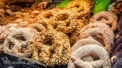 Bavarian pretzels in Munich, Germany