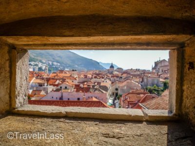 Peek-a-boo view of Dubrovnik, Croatia