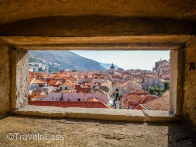 Peek-a-boo view of Dubrovnik, Croatia