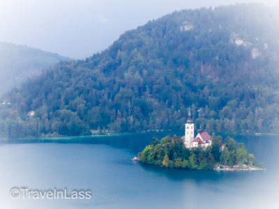 Church of the Assumption on the island in Lake Bled, Slovenia