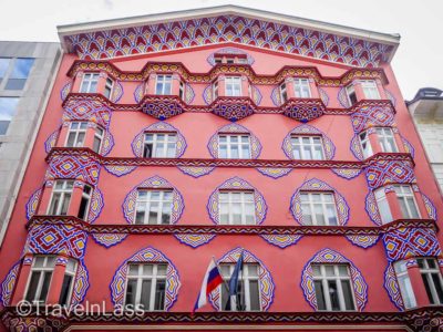 Colorful architecture in Ljubljanna, Slovenia