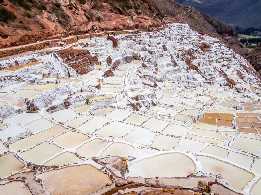 The Salneras de Maras salt pools in Peru.