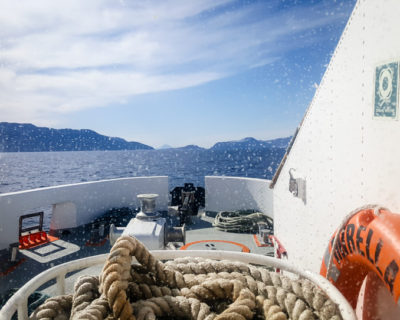 Ferry through the Aeolian Islands, Sicily, Italy