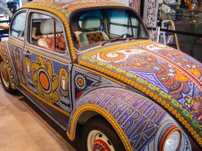 Beaded VW Bug in the entry of the Museo de Popular Art in Mexico City