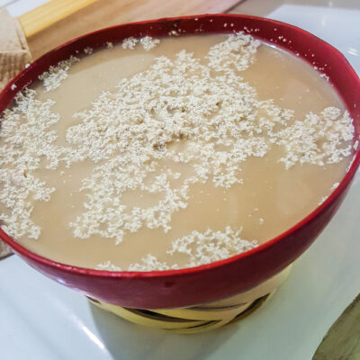 Frothy "tejate" in Oaxaca Mexico