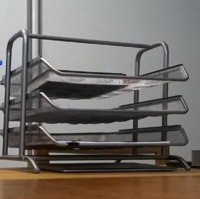 horizontal desk file tray