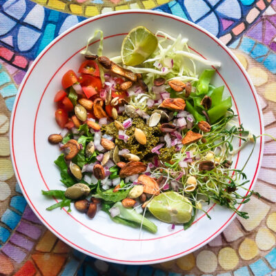 Homemade Burmese Lahpet Thoke salad