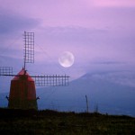 AzoresWindmill-After678x463 (Random Photo Memory: Azore Islands Full Moon Rising)