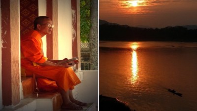 LPMonkSunsetComposite678x383 (Last of Laos: Moseying in Luang Prabang)