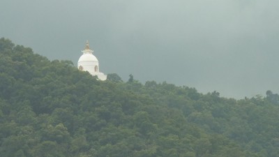 07PeaceStupaDistant (Drizzly Nepal (a.k.a. All Is Not Always Rosy for We Wanderlusts))