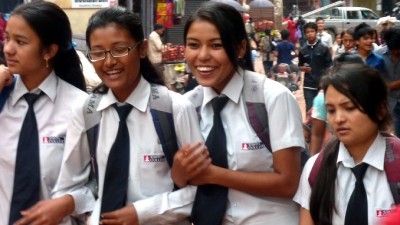 SchoolgirlsSlider (Catching up on Nepal: Bhaktapur)