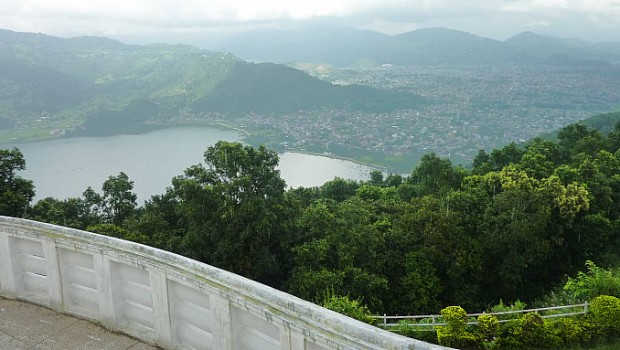 View of Phewa Lake from the World Peace Pagoda