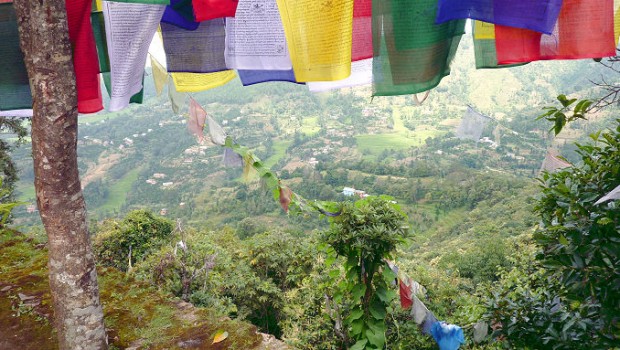 Up, up, up along dizzying switchbacks on a rickety local bus...