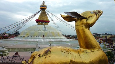 Stupa2withGoldDeerSlider (Catching up on Nepal:  The (almost) Final Chapter)