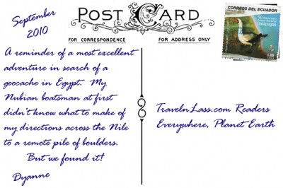 AswanEgyptPostcardBack (Foto Flip Friday –  August Theme:  “Yellow” (Week 4))