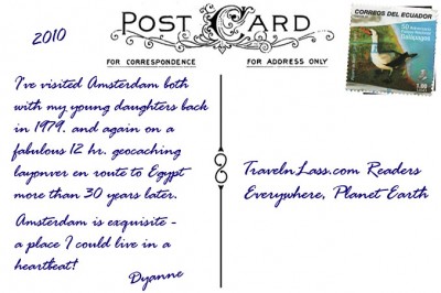 AmsterdamBicyclePostcardBACK (Foto Flip Friday –  October Theme:  “Blue” (Week 3))