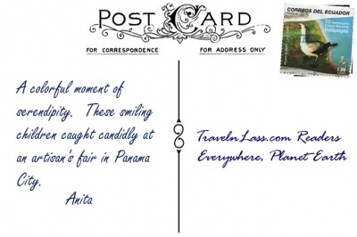 AnitaNoParticularPlaceToGoChildrenPanamaPostcardBack (Foto Flip Friday –  October Theme:  “Blue” (Week 1))