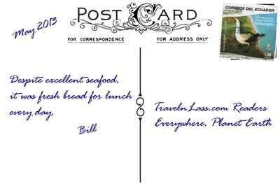 BillFourLetterNerdRovinjCroatiaPostcardBACK (Foto Flip Friday –  November Theme:  “Travel Eats” (Week 3))