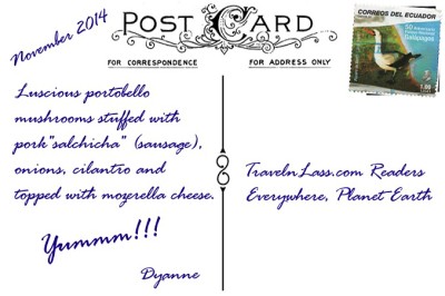 FFF-ThanksgivingMushroomsPostcardBACK (Foto Flip Friday –  November Theme:  “Travel Eats” (Week 5))