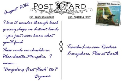 MongoliaChucklesPostcardBACK (Foto Flip Friday –  November Theme:  “Travel Eats” (Week 3))