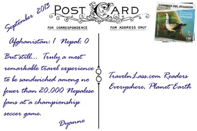 FutbolFeverKathmanduNepalPostcardBACK (Foto Flip Friday –  December Theme:  “FACES” (Week 2))