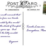 BangkokAmuletVendorPostcardBACK (Foto Flip Friday –  February Theme:  “MARKETS” (Week 2))