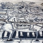 CuencaBlackWhiteMuralPostcardFRONT (Foto Flip Friday –  May Theme:  “Cuenca Street Art” (Week 1))