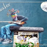 CuencaLadWithMoonPostcardFRONT (Foto Flip Friday –  May Theme:  “Cuenca Street Art” (Week 1))