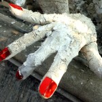 WhiteTempleChiangRaiRedFingernailsPostcardFRONT (Foto Flip Friday –  June Theme:  “Red” (Week 1))